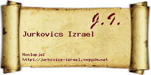 Jurkovics Izrael névjegykártya